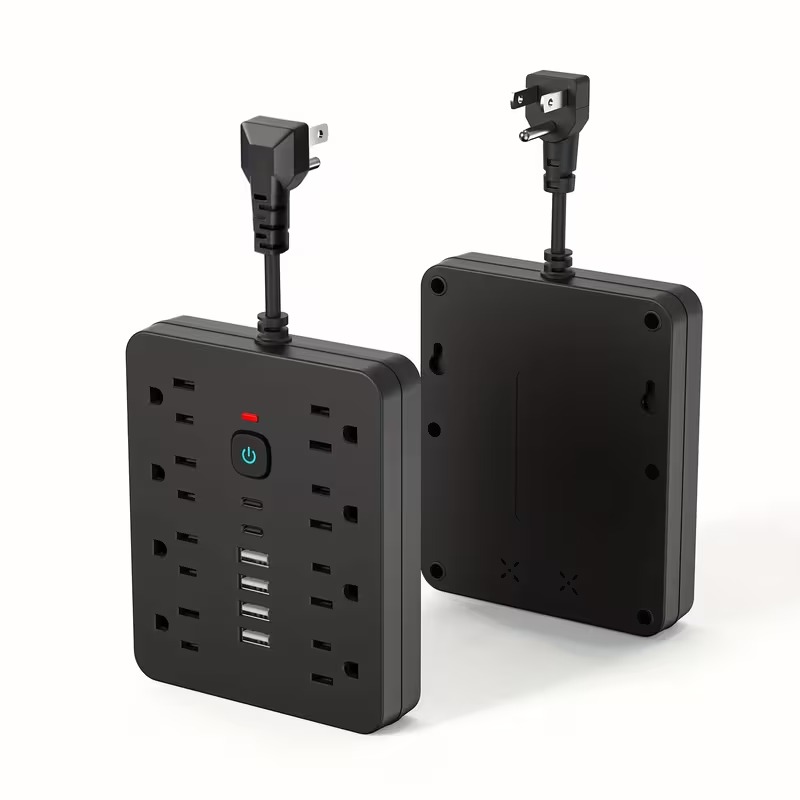 2-Pack Power Strip Surge Protector with USB and Type-C Ports